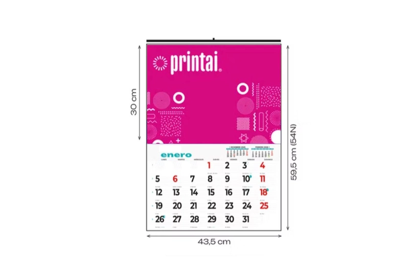 calendario faldillas 43,5 x 59,5