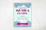 cartel música rosa