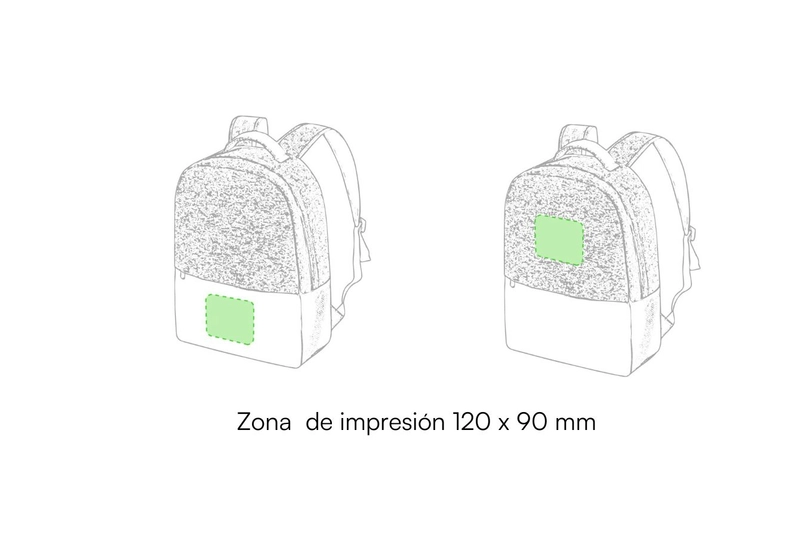 mochila 2 colores zona marcaje