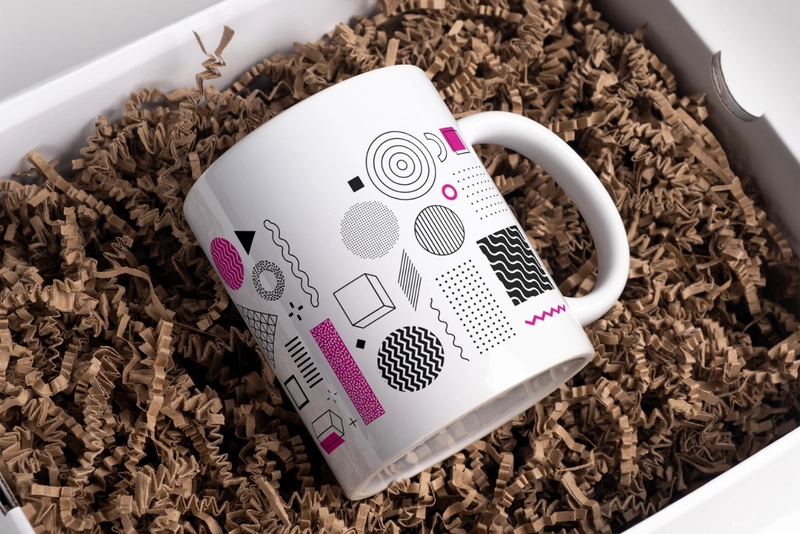 taza caja blanca
