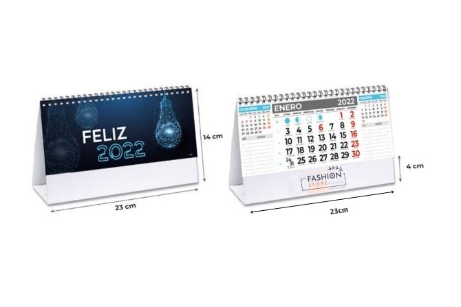 Calendario semestral sobremesa