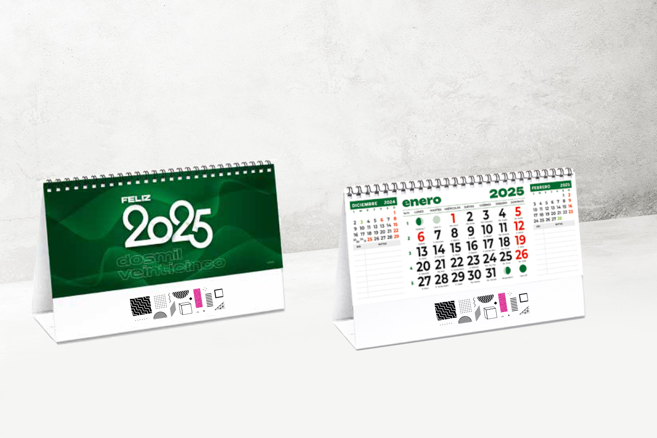 Calendario mensual sobremesa