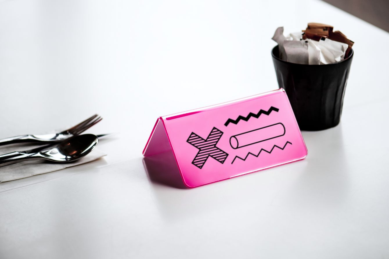 Placas de mesa Forex em PVC Carteles para mesa PVC