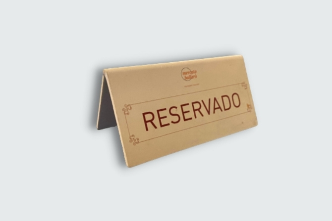 Carteles para mesa PVC