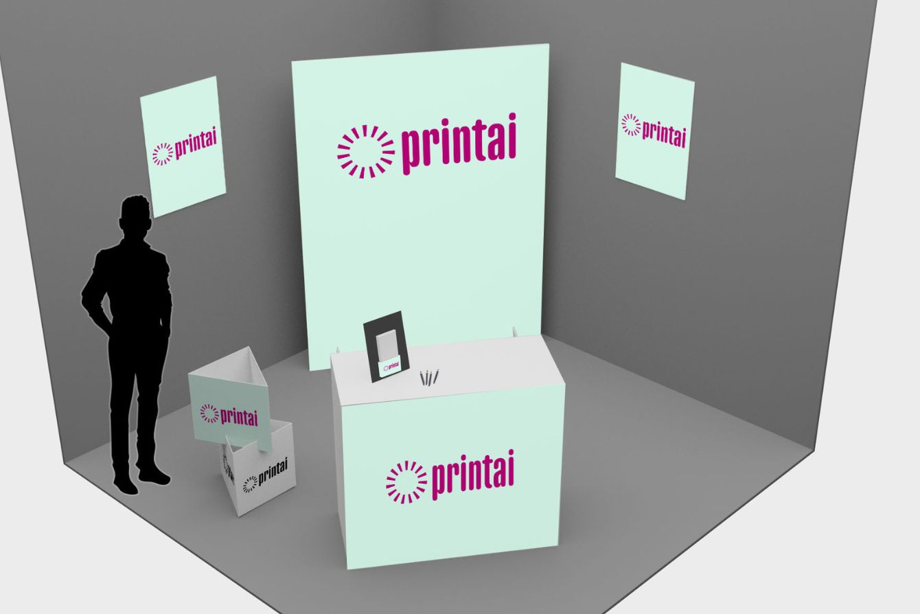 Stand personalizado mediano Stand de feria fabricado e impreso en españa por tu imprenta online de confianza