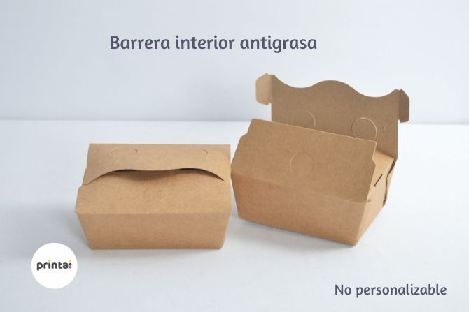 Cajas contenedoras de alimentos para restauración impresas en printai
