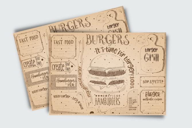 Mantel individual papel mantel individual de papel