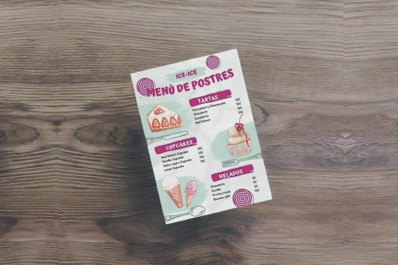 Cardápio sintético lavável menú sintético lavable