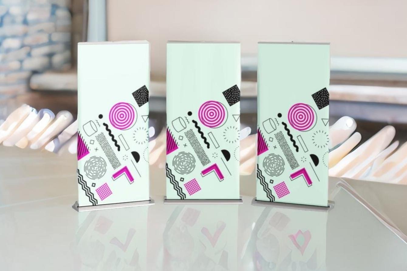 Rollup de sobremesa fabricado en españa por tu imprenta sostenible