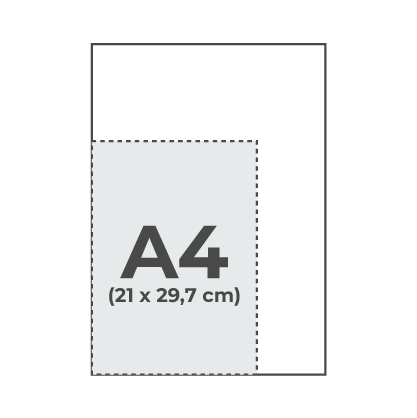A4 - 21 x 29.7 cm