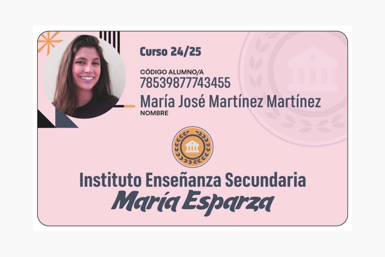 tarjeta carnet estudiante