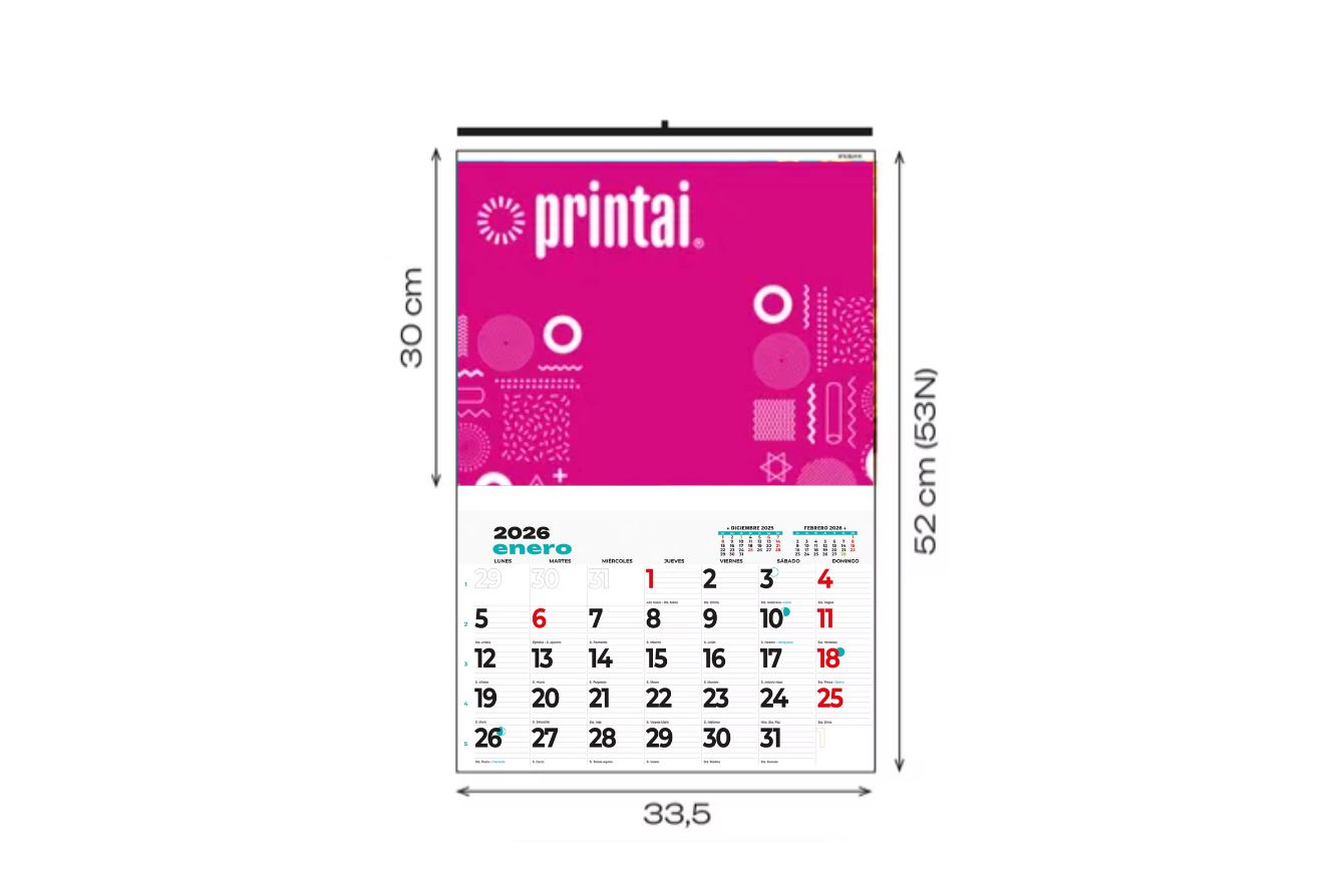 calendario faldilla 33x52