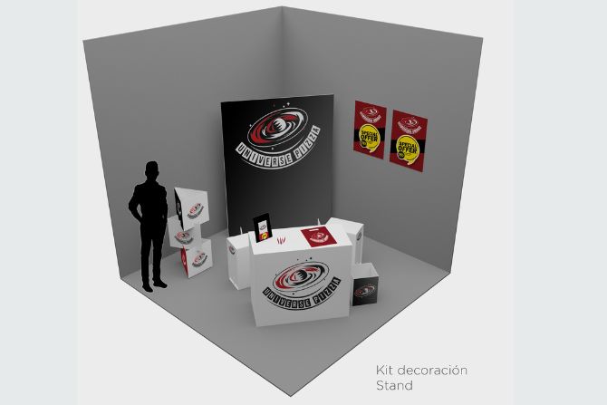 Stand personalizado grande Pizza