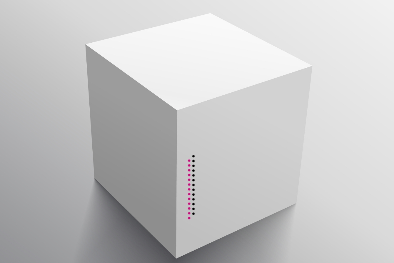 caja cuadrada blanca