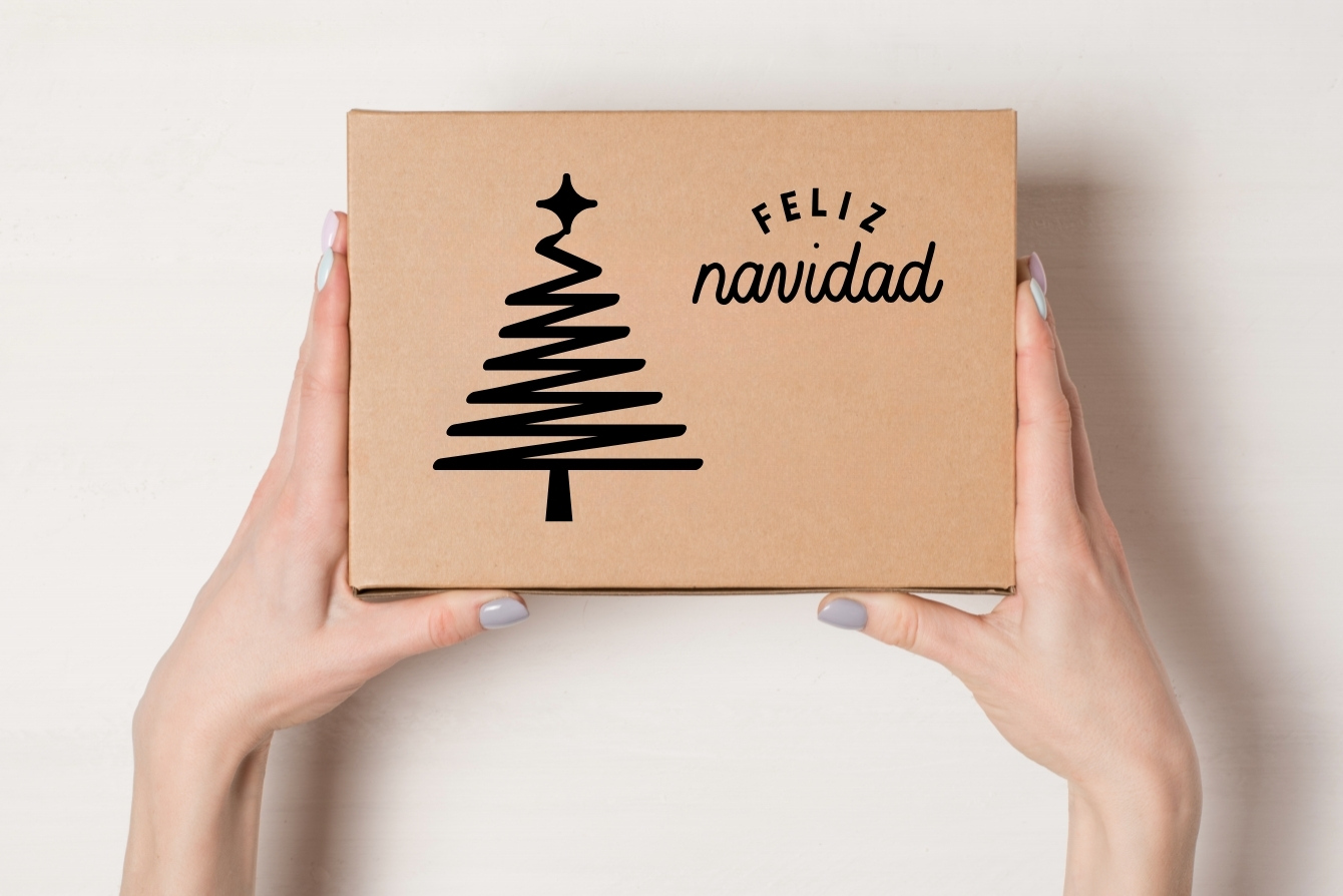 caja solapas navidad