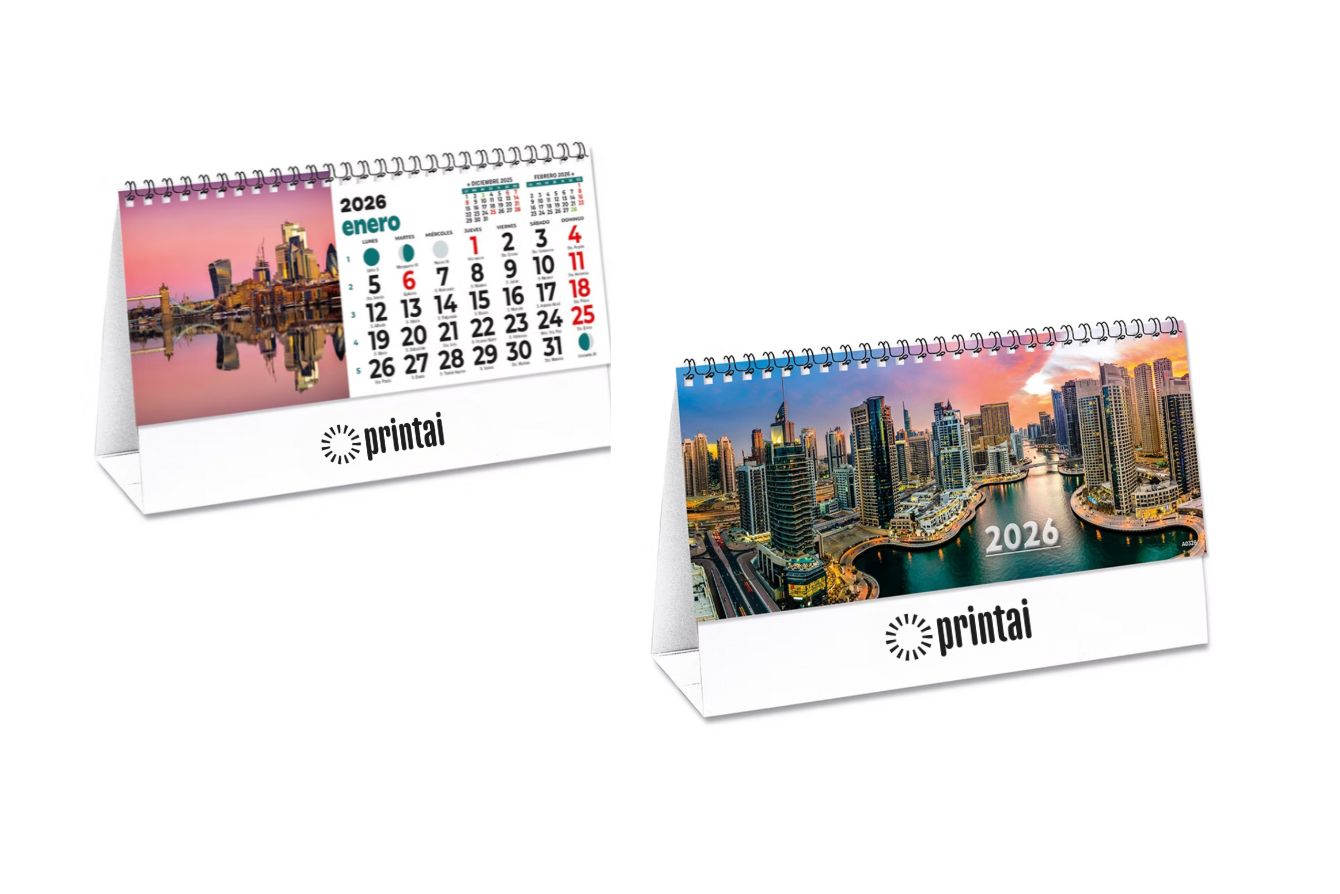calendario sobremesa 2 vistas 2026