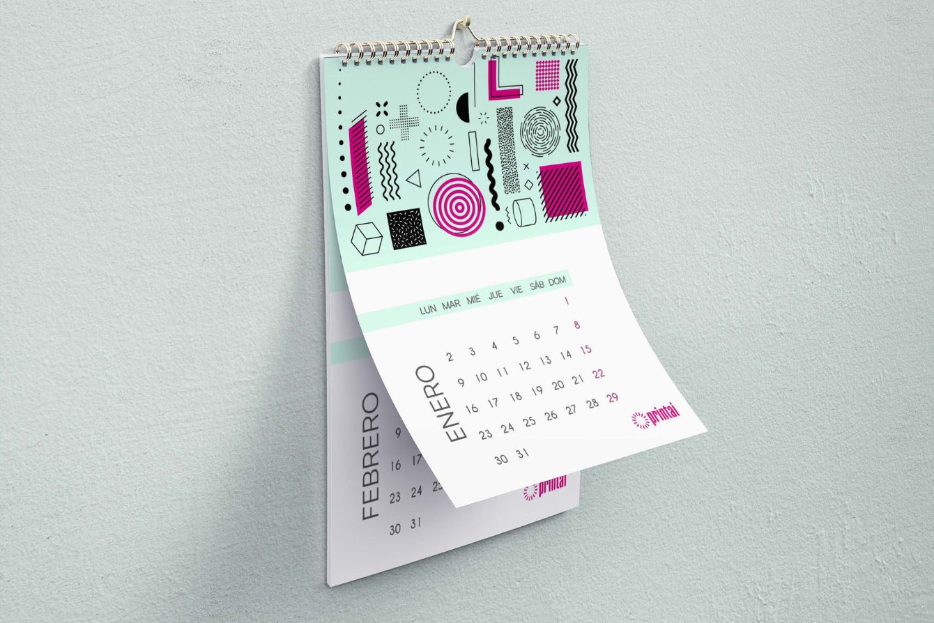 calendario pared printai