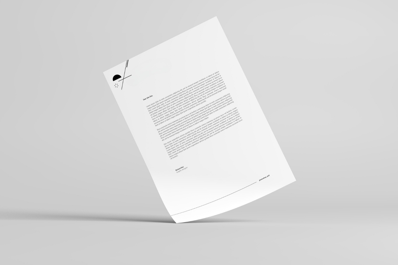 papel de carta con logo