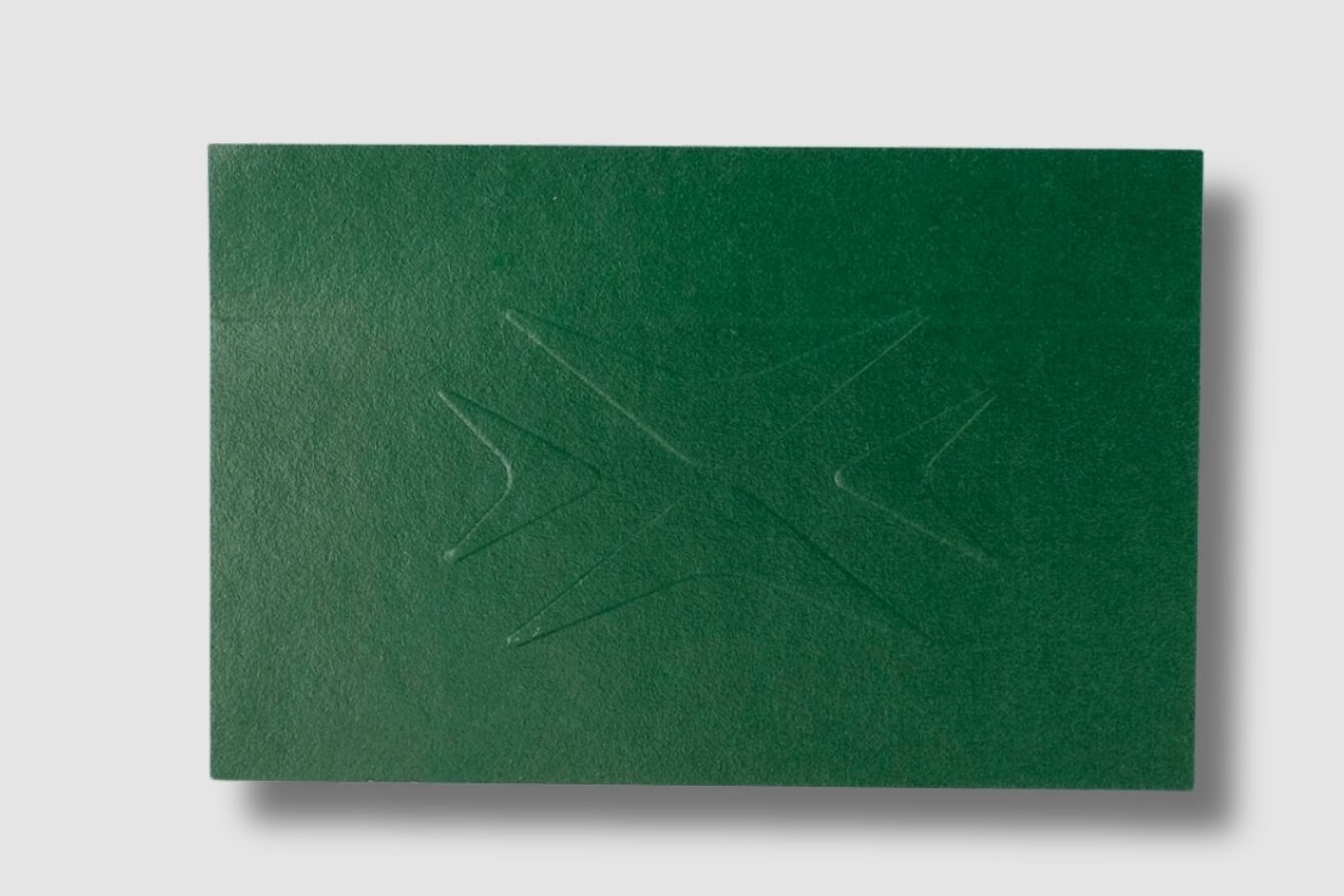 tarjeta verde golpe seco