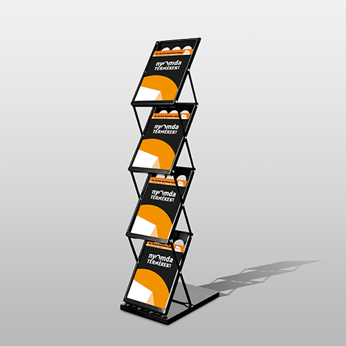 Black Hole Prospektustartó | összecsukható Fekete, prospektustartó, A4, összecsukható