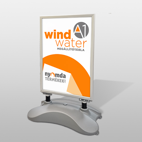 Kültéri megállítótábla A1 tölthető talppal