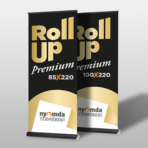 roll-up, prémium, teleszkópos, fekete