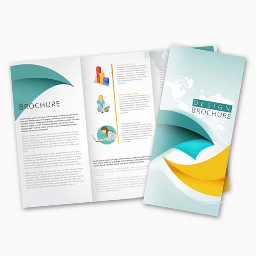 Two-Three folded brochures