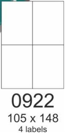 10.5 x 14.8 cm( 4 ετικέτες στη σελίδα)