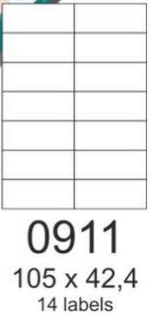 10.5 x 4.24 cm(14 ετικέτες στη σελίδα)