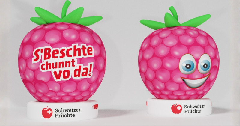Fruit gonflable framboise