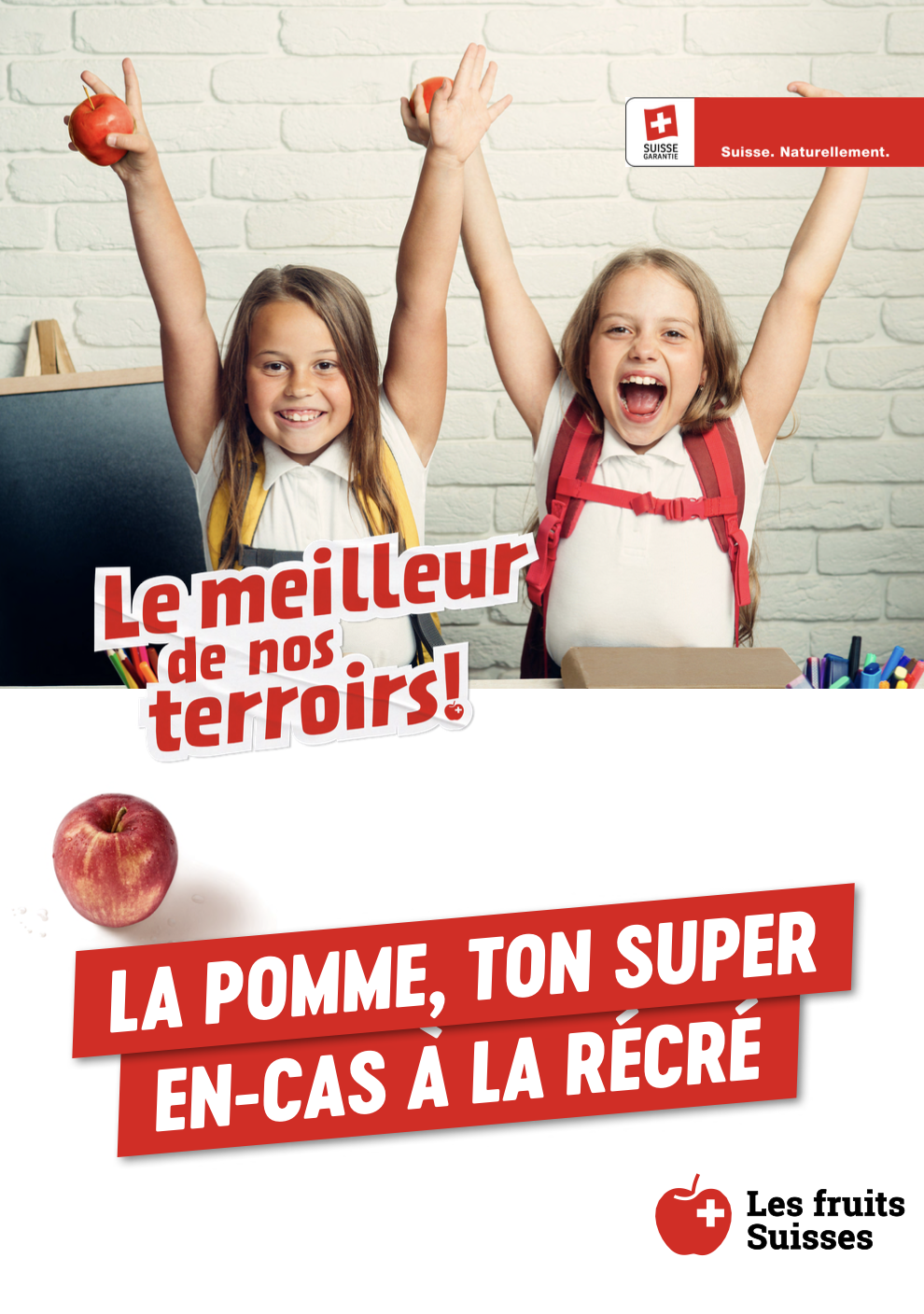 Affiche de pomme pour l'action pomme récré