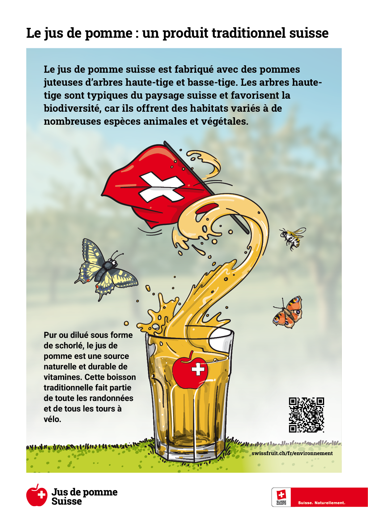 Panneau de bordure de champ Jus de pomme