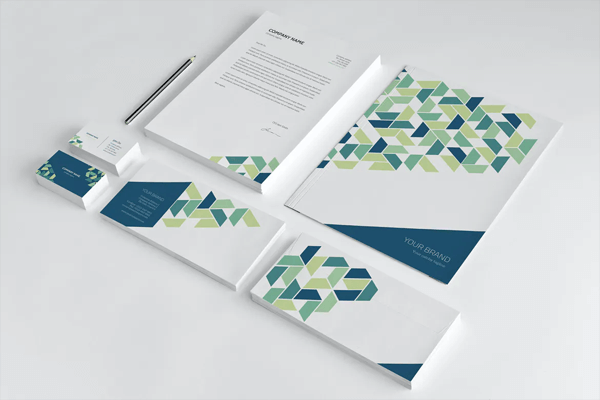 Business Card Template 16 — Angles Shapes FRONT