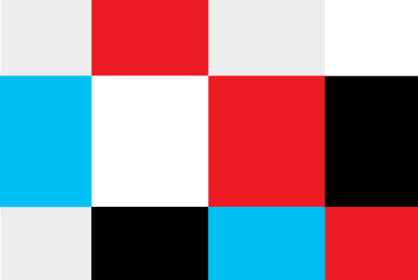 Business Card Template 09 — Square Pattern REVERSE