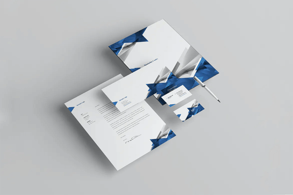 Business Card Template 05 — Modern Blue Grey FRONT