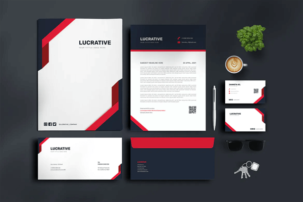 Business Card Template 18 — Geometric Shapes FRONT