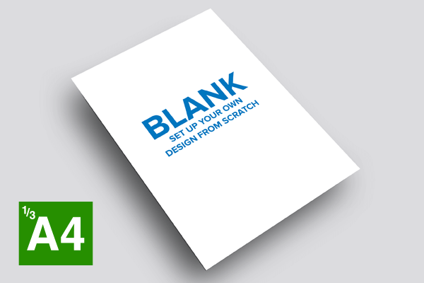 BLANK 1/3A4 Flyer (DL) Template – PORTRAIT dimensions