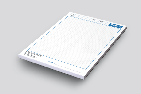 Notepad Template - A4 Size (Portrait) - Grid Pad