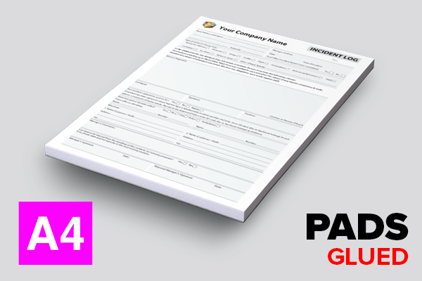 Incident Report Log Template Glued PADS