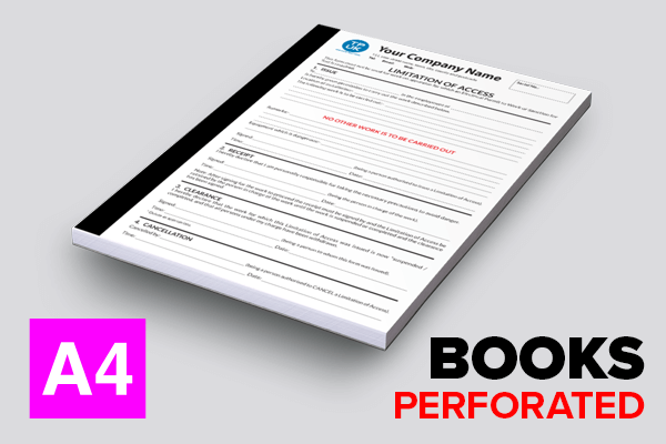 Electrical — Limitation of Access — A4 Perforated & Stapled BOOKS