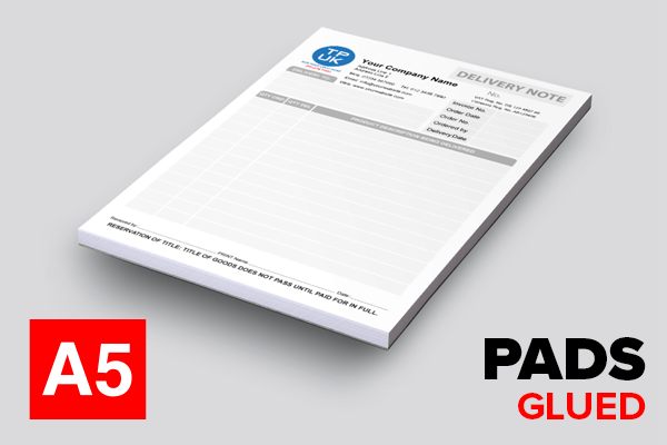 Delivery Note Template — A5 Glued PADS