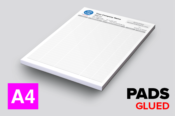 Building Maintenance Log Template Glued PADS