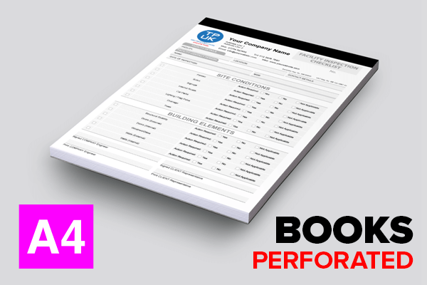 Facility Inspection Checklist Template Perforated & Stapled BOOKS