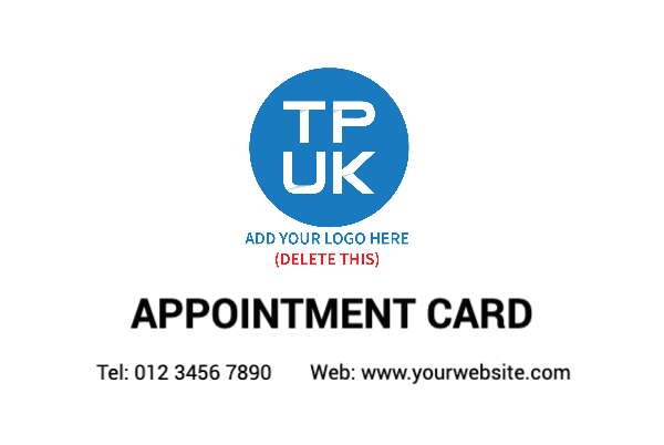 Appointment Cards Template – Version 2
