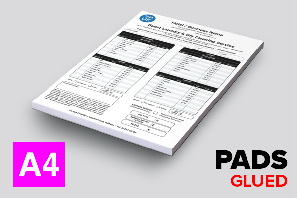 Guest Laundry Lists – A4 PADS