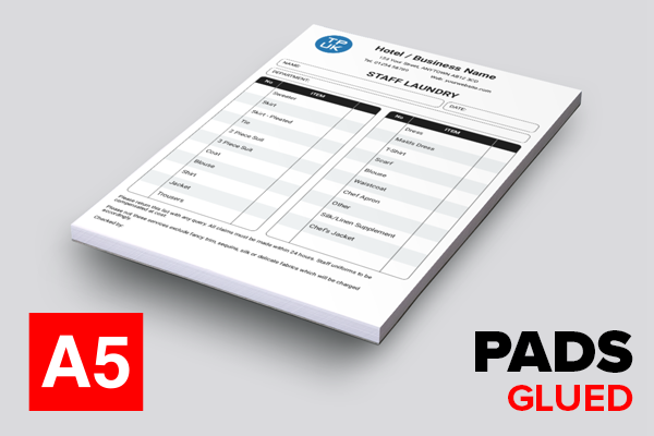 Staff Laundry Lists – A5 PADS