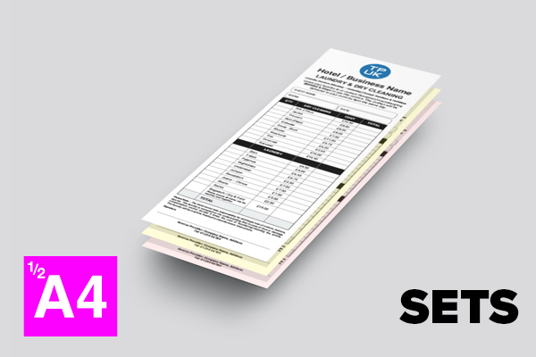 Guest Laundry Lists – 1/2 A4 SETS