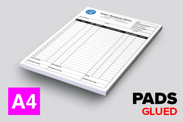 Hotel Traffic Laundry Lists – A4 PADS