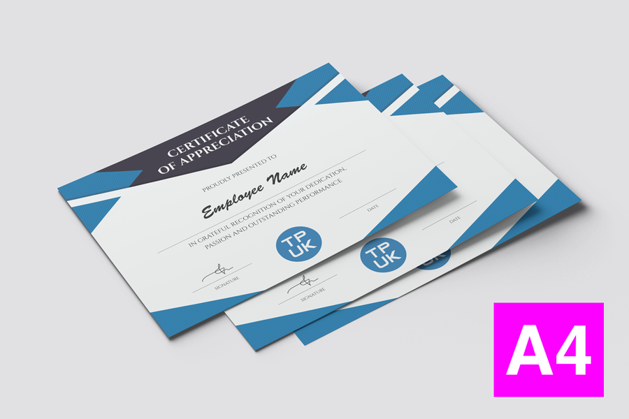 A4 Certificate – Professional Template Version 3