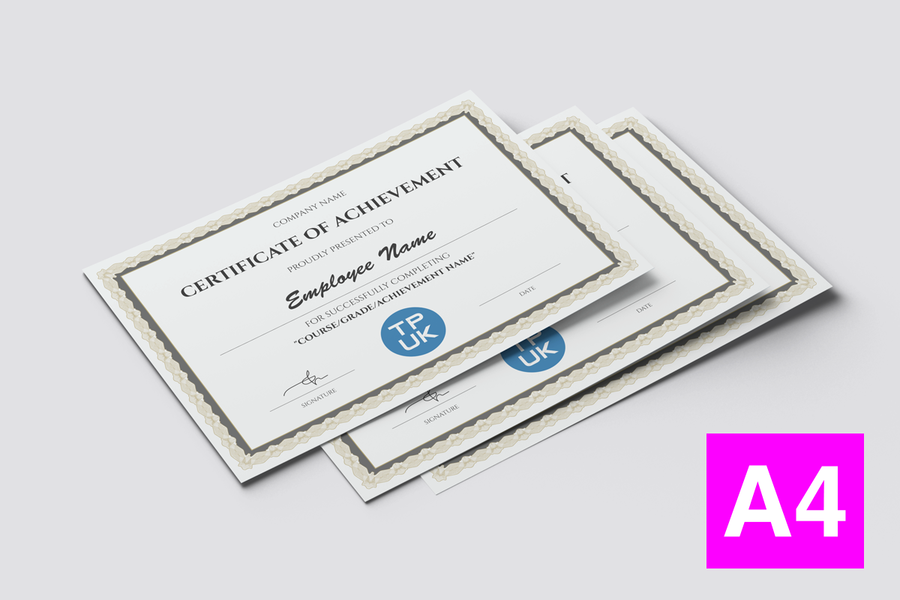 A4 Certificate – Professional Template Version 4